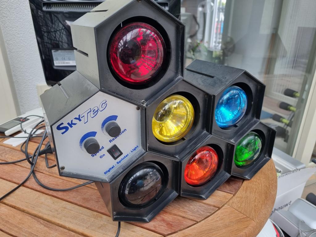 SkyTec Disco Lampen - Geluid- en Snelheidsgestuurd, Ophalen of Verzenden, Gebruikt, Licht, Geluidgestuurd