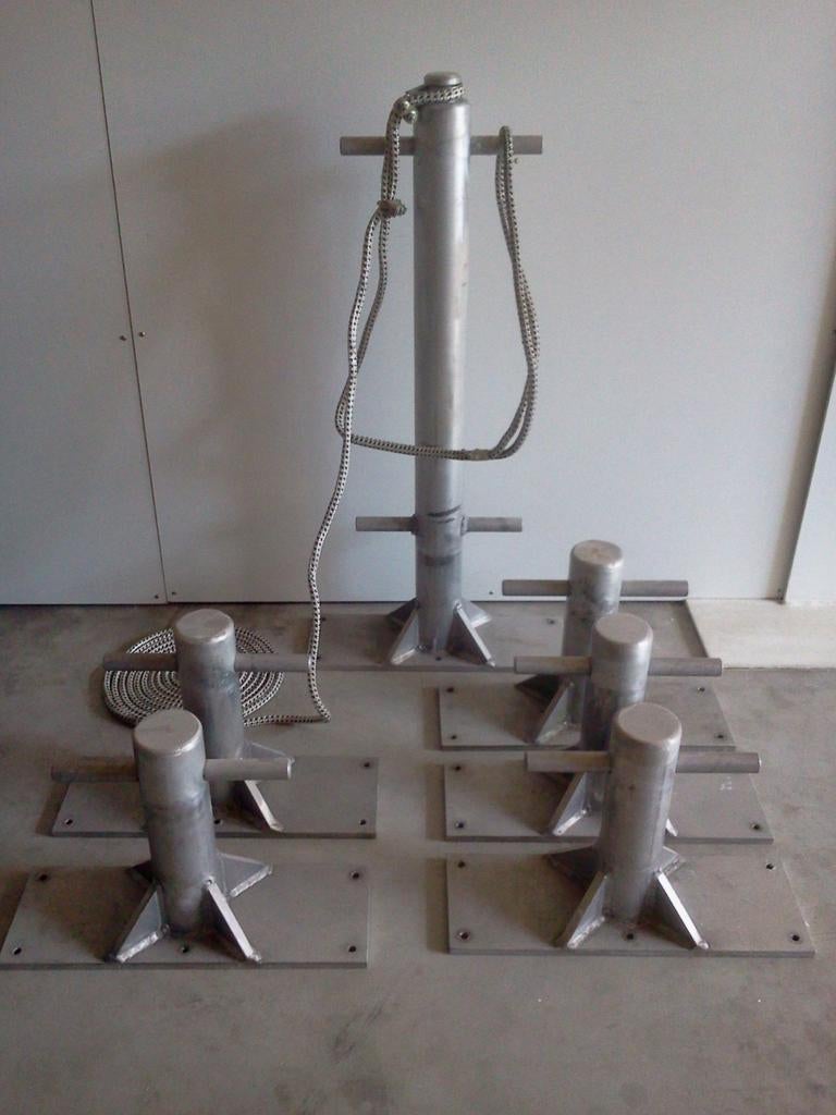 Aluminium meerpalen set – dukdalf  - voor boot, Watersport en Boten, Ophalen, Nieuw, Overige typen