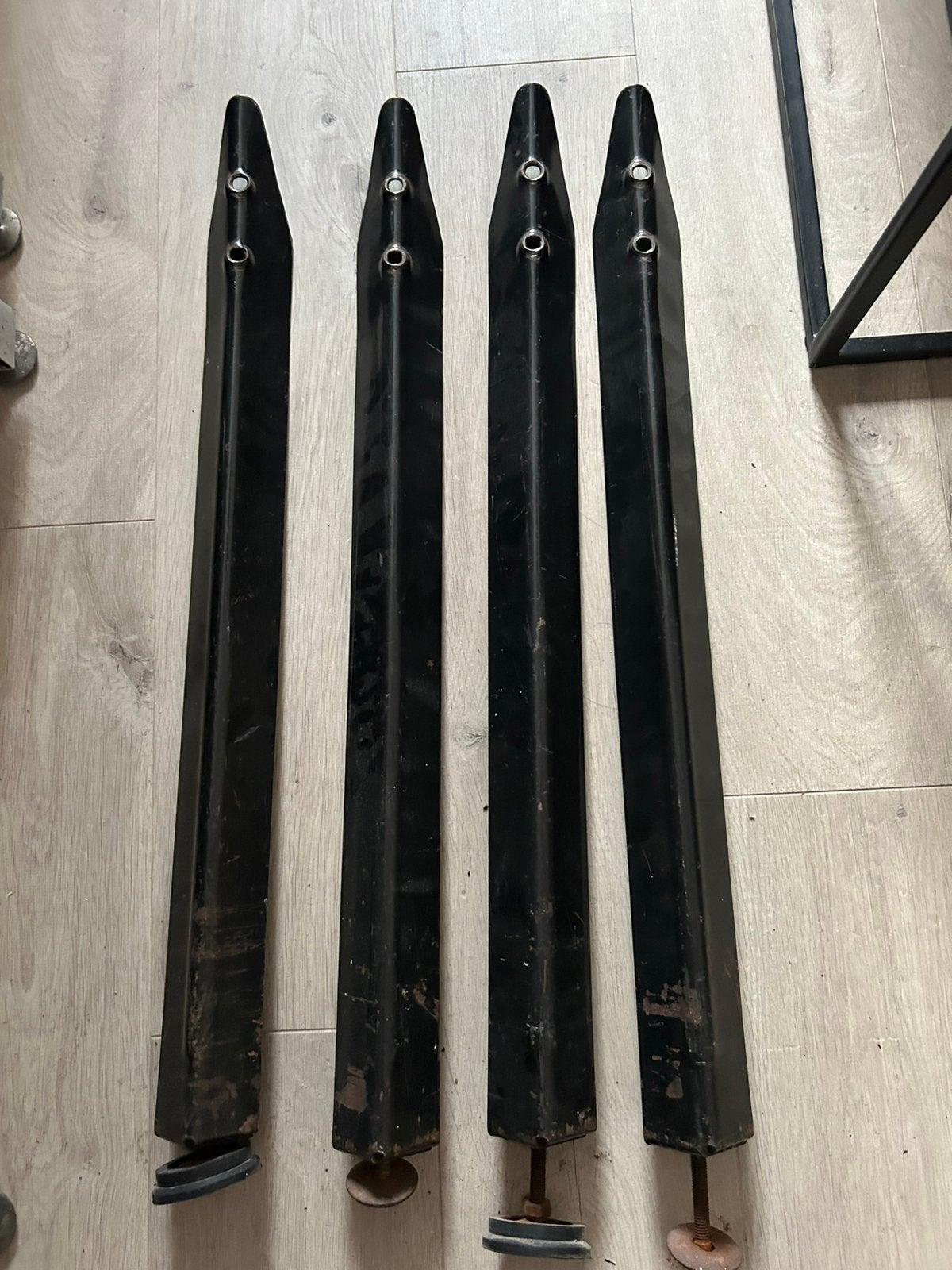 Set poten voor flipperkast 73 cm lang incl stelpootjes, Ophalen of Verzenden, Zo goed als nieuw, Rechthoekig, 50 tot 100 cm