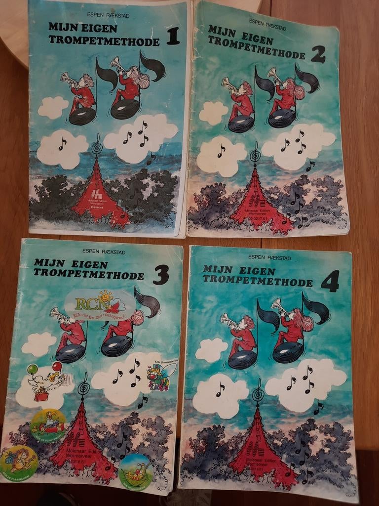 lesboeken trompet: Mijn eigen trompetmethode deel 1,2,3,4, Gebruikt, Les of Cursus, Ophalen of Verzenden, Blues