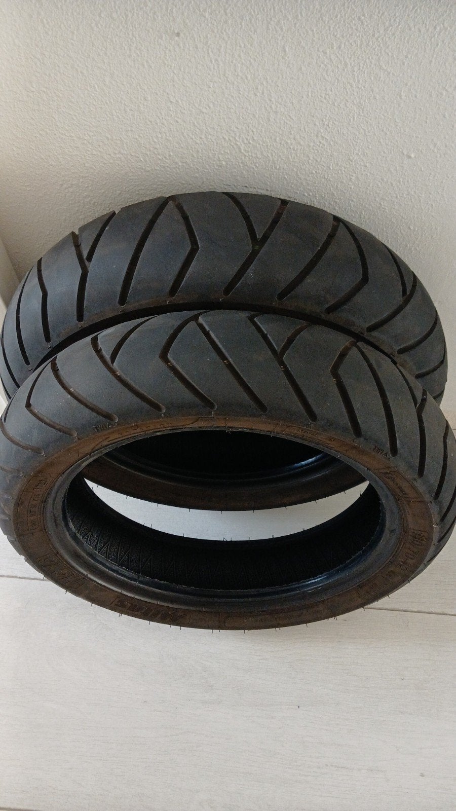 Vespa Sprint Mitas MC16 bandenset (voor- en achterband), Ophalen of Verzenden