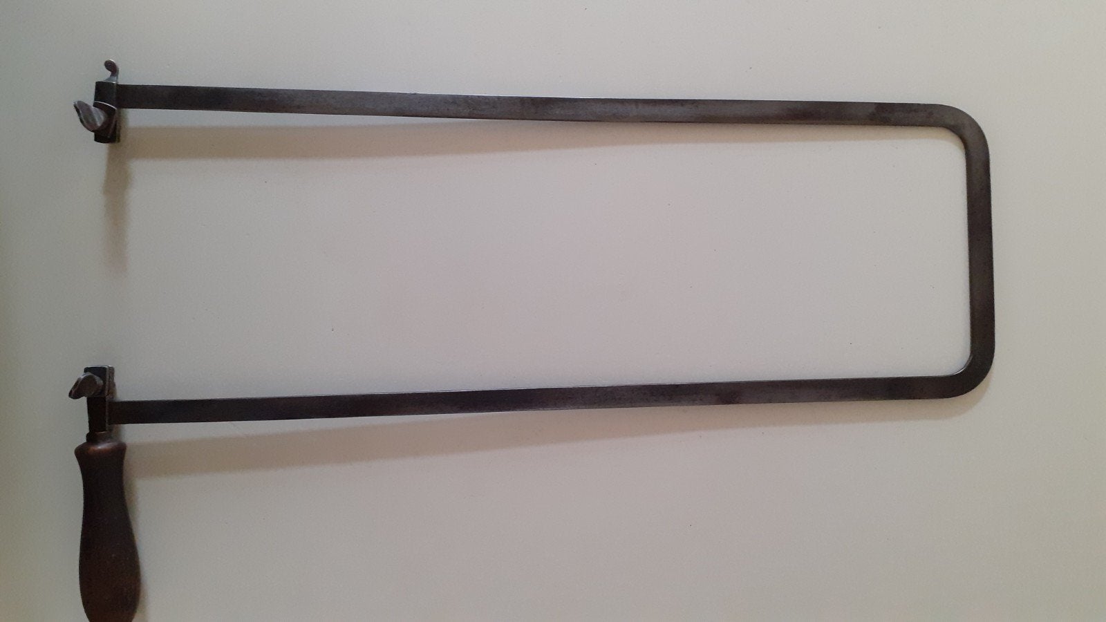 Antieke grote figuurzaag met houten handvat., Ophalen of Verzenden, Gebruikt, Zaag, Overige merken