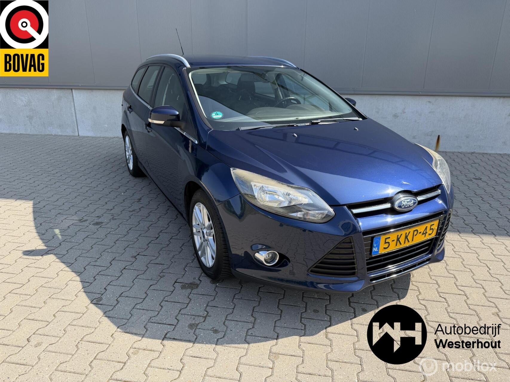Ford Focus Wagon 1.0 EcoBoost Titanium|TREKHAAK|CRUISECONTRO, Euro 5, 101 pk, Gebruikt, Blauw