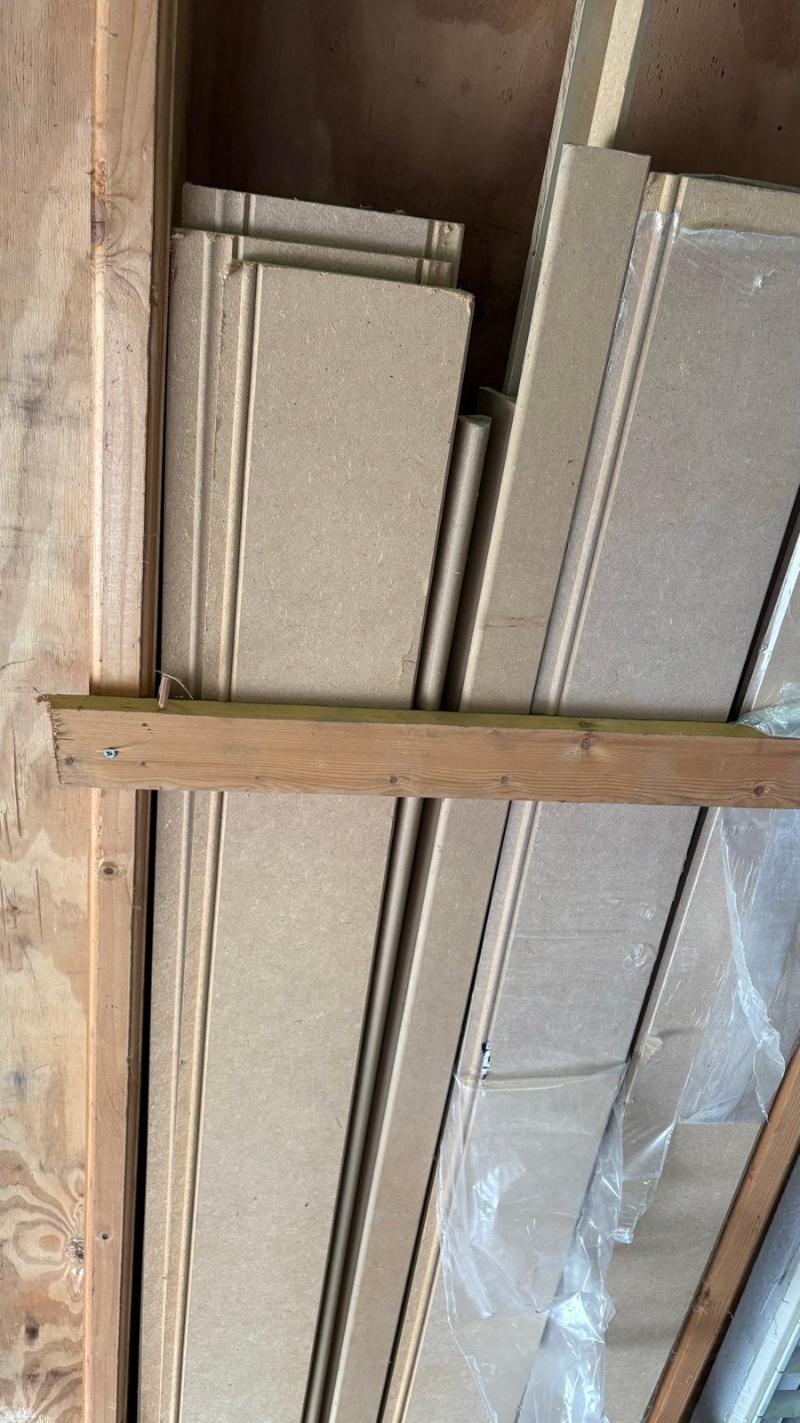 MDF Cando Lambrisering 5 Pakken en Losse Delen met Afdeklatt, Ophalen, Minder dan 25 mm, Overige typen, Zo goed als nieuw