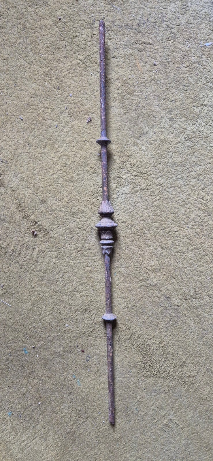 Antieke gietijzeren trapspijl -  spijl Decoratief element, Ophalen of Verzenden
