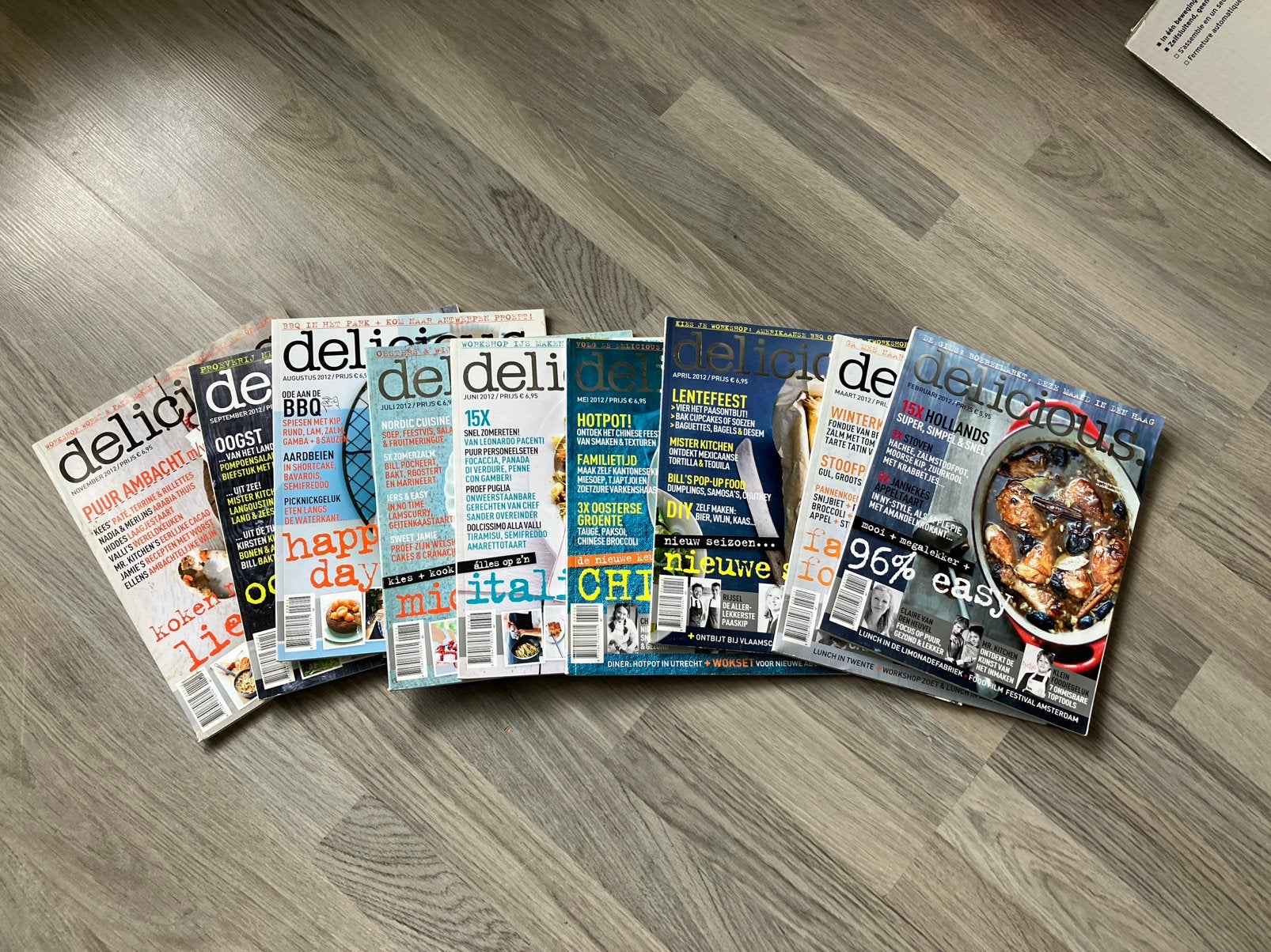 9 kook tijdschriften Delicious nieuw 6 delig visbestek, Boeken, Tijdschriften en Kranten, Ophalen of Verzenden