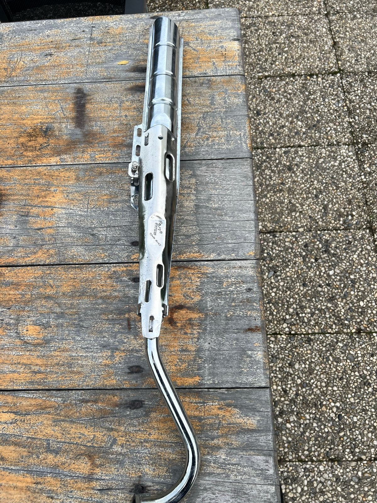 Tecno uitlaat met hitteschild - uitlaat zo goed als nieuw, Ophalen of Verzenden, Zo goed als nieuw, Uitlaat