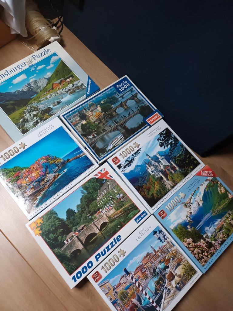 7 puzzels ravensburger en king 12 euro, Ophalen of Verzenden, 500 t/m 1500 stukjes, Zo goed als nieuw