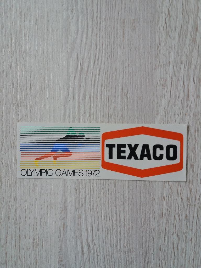 sticker TEXACO Olympic Games 1972, Ophalen of Verzenden, Zo goed als nieuw, Bedrijf of Vereniging