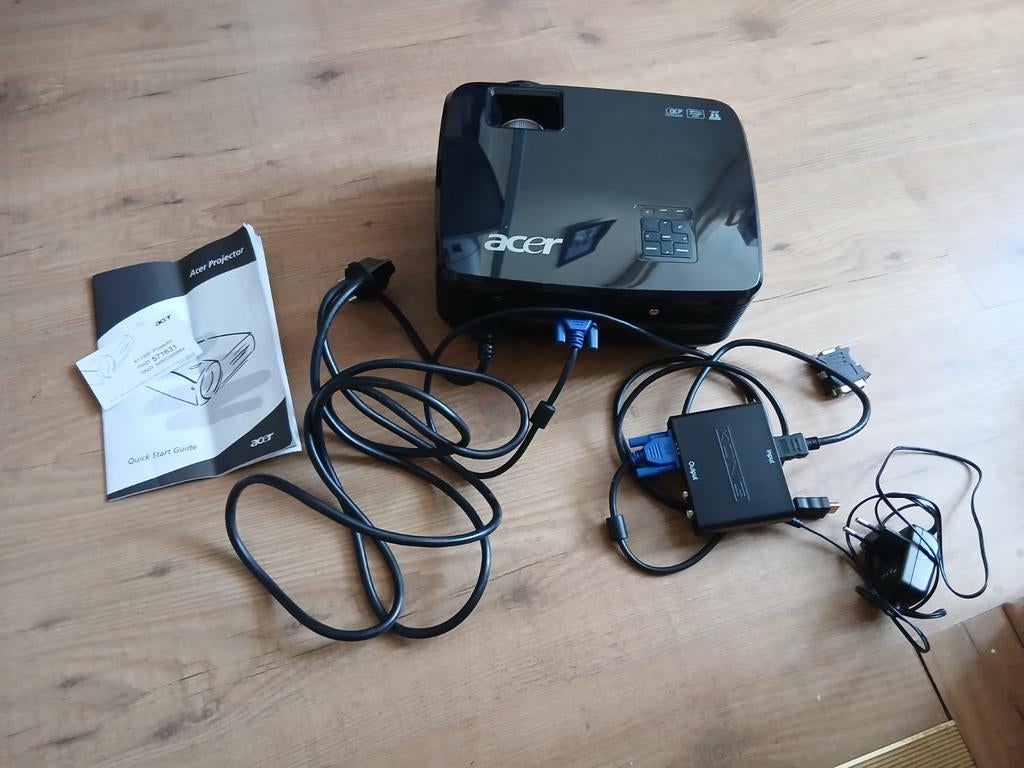 Acer Projector met HDMI naar VGA converter, Audio, Tv en Foto, Beamers, Gebruikt, Ophalen of Verzenden, DLP, Overige resoluties