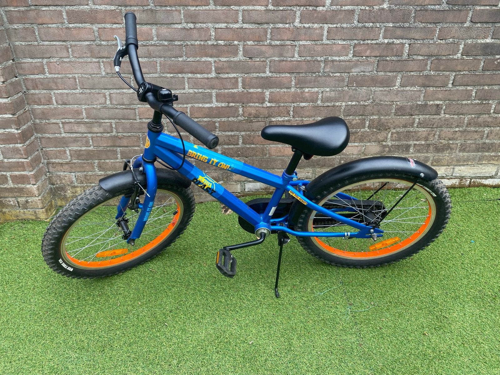 Blauwe kinderfiets 20 inch - Nerf Blast, Ophalen, Gebruikt, Velgrem, 16 tot 20 inch