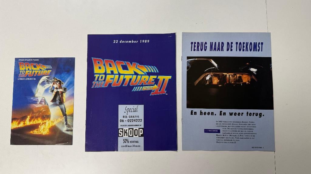 folders 3 stuks Back to the future 1 en 2, Ophalen of Verzenden, Zo goed als nieuw, Film