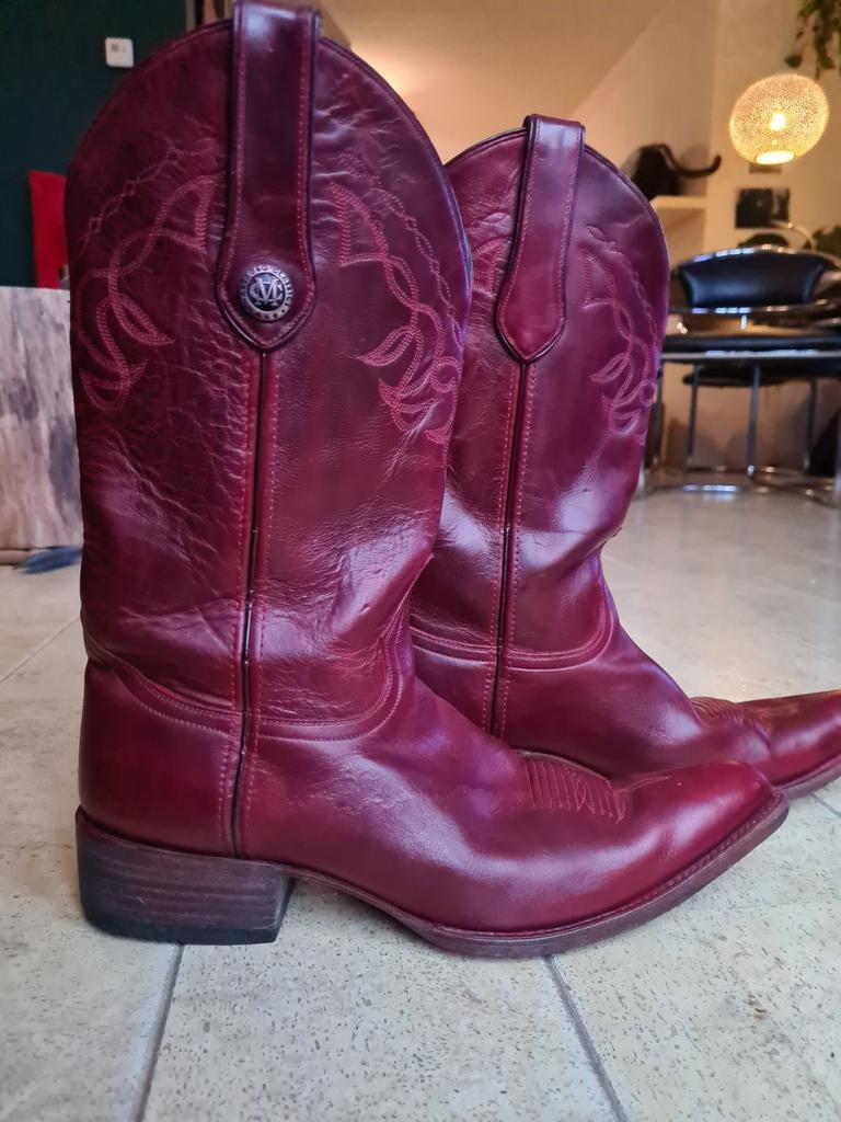 Marlboro cowboy laarzen mt 44. Western boots. Rood, Ophalen of Verzenden, Gedragen, Overige kleuren, Boots