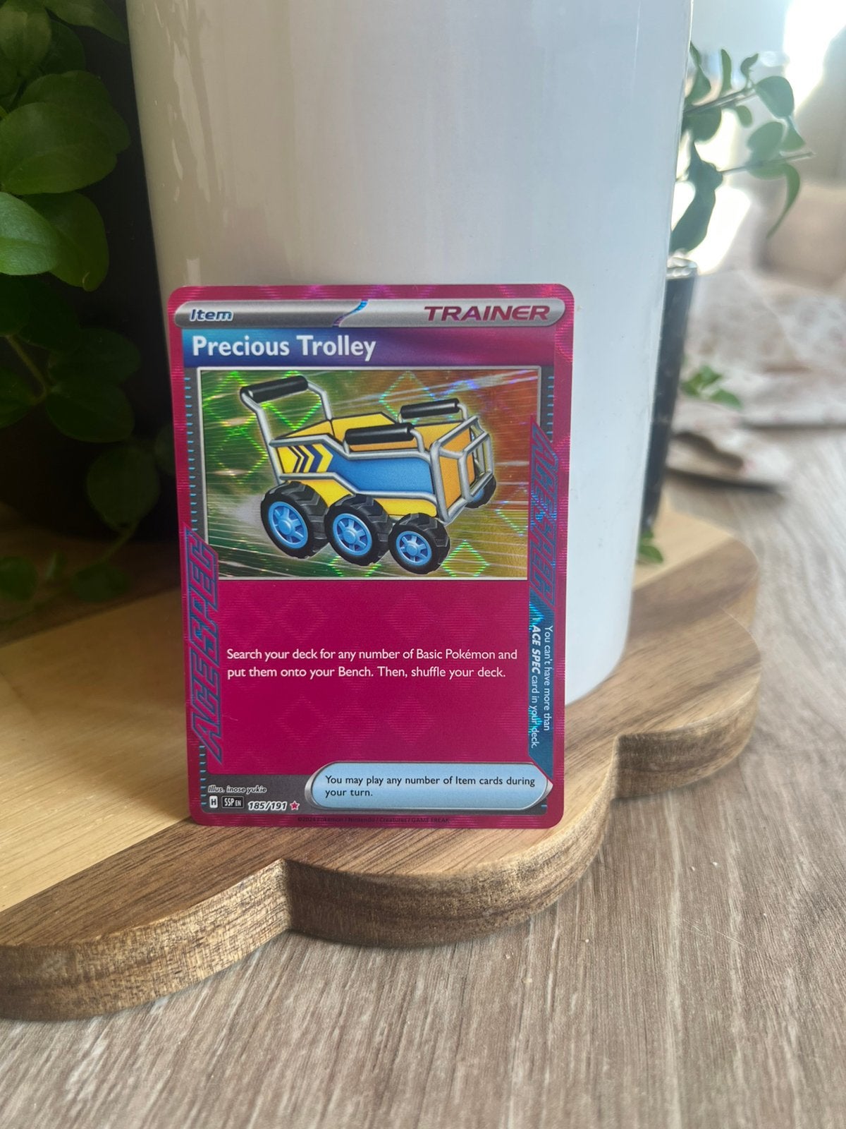 Precious Trolley 185/191 Pokémon Surging Sparks, Ophalen of Verzenden, Nieuw, Losse kaart, Foil