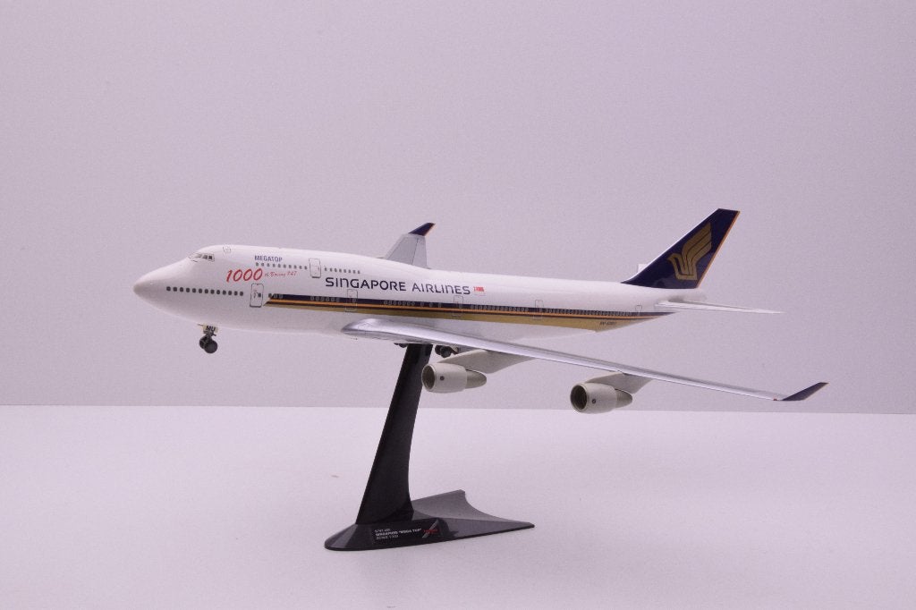 Boeing 747-400  '' Singapore Airlines Megatop  ''  Herpa, Ophalen of Verzenden, Zo goed als nieuw, 1:144 tot 1:200, Overige merken
