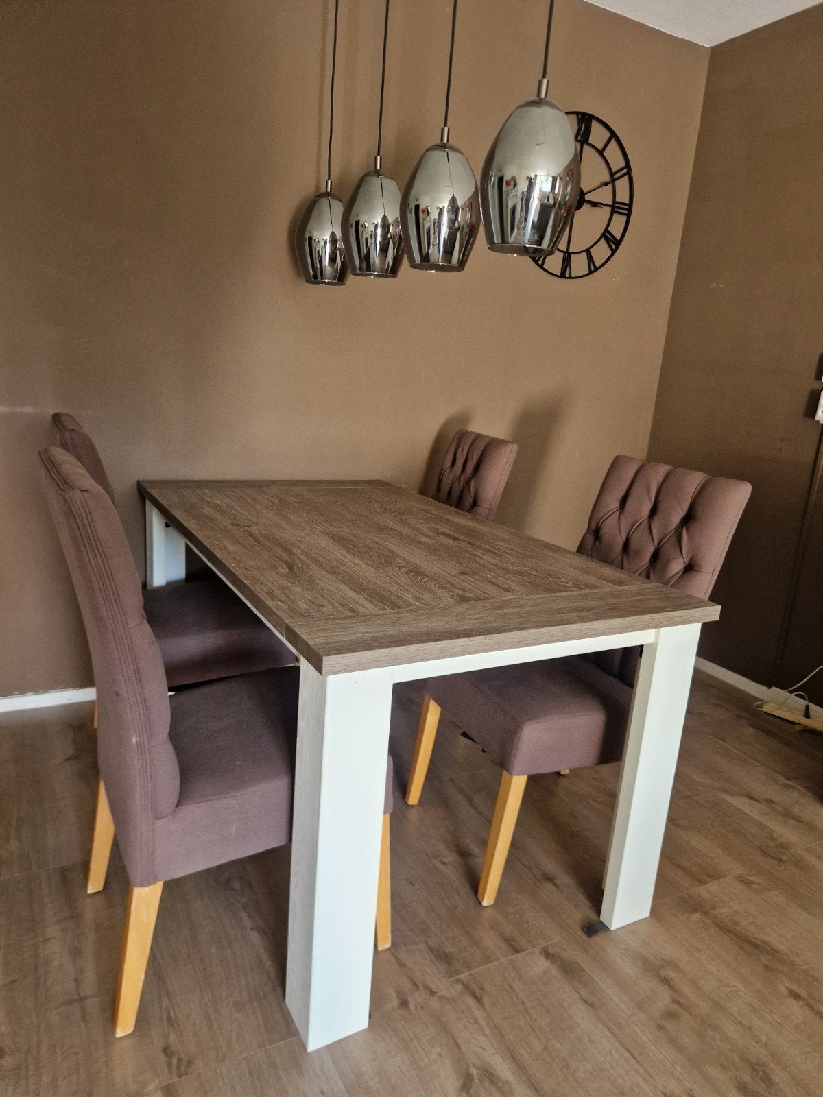 Eettafel, Gebruikt, Overige houtsoorten, 150 tot 200 cm, Modern
