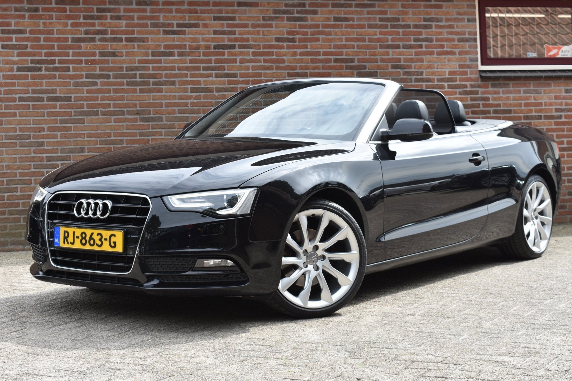 Audi A5 Cabriolet 2.0 TDI Pro Line S '14 Leder Xenon Clima C, Auto's, Audi, Euro 5, Gebruikt, Zwart, Cabriolet