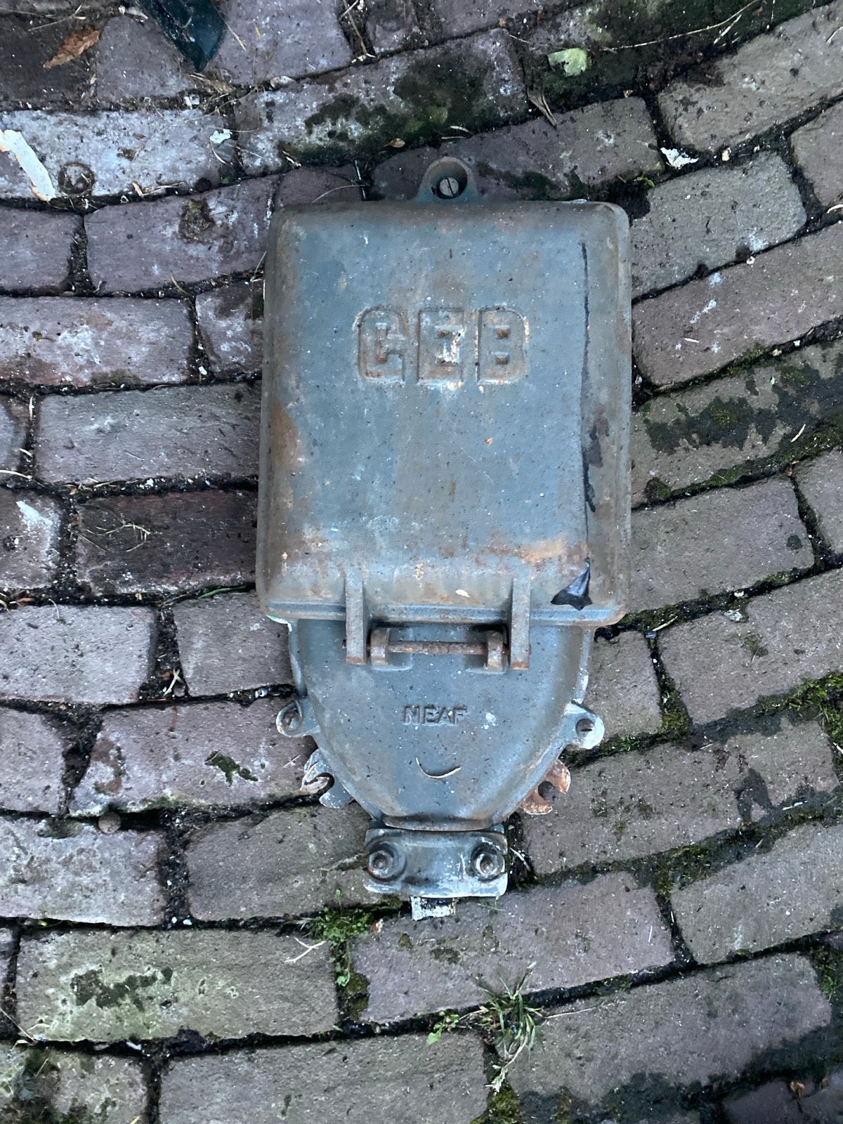 Vintage GEB MBaf zekeringkast - Gietijzer, Ophalen, Gebruikt, Overige typen
