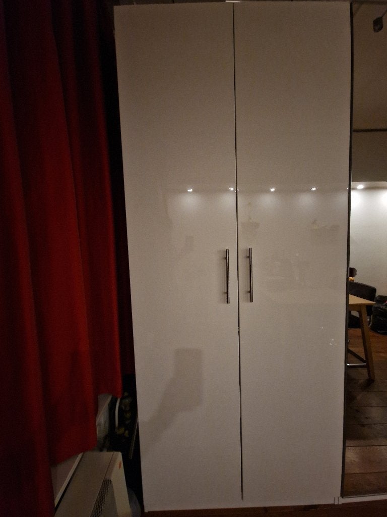 IKEA PAX - 2 deuren - Hoogglans wit, Ophalen, Kunststof, Gebruikt, 120 cm of meer