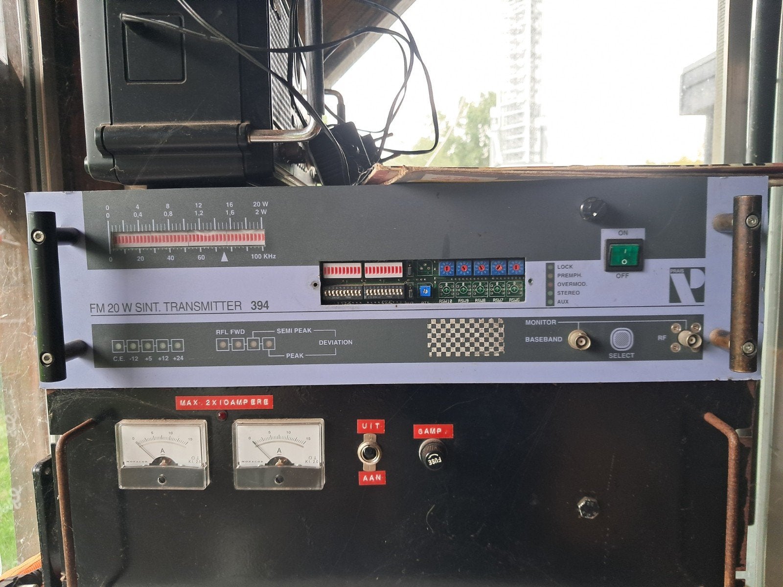 Prais FM 20 Watt TRANSMITTER 394, Telecommunicatie, Ophalen of Verzenden, Gebruikt, Zender