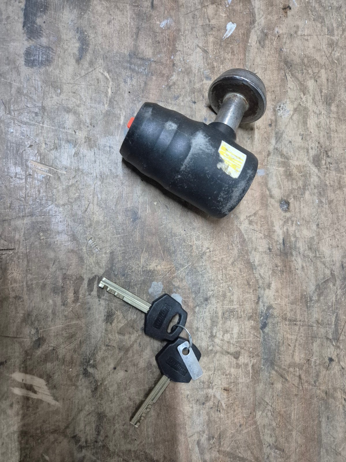 Schijfremslot met 2 originele sleutels, Ophalen