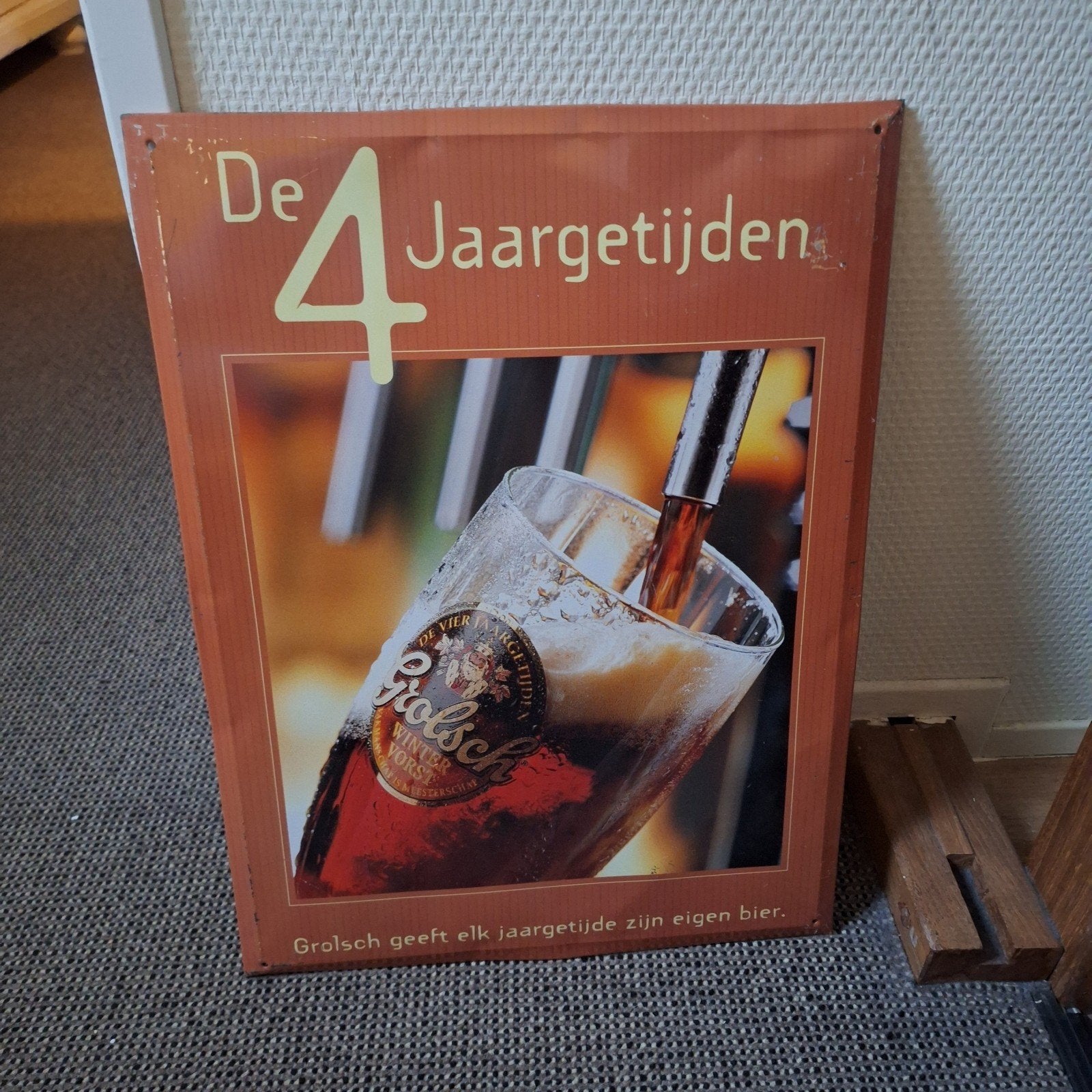 Grolsch bord, Ophalen of Verzenden, Gebruikt, Reclamebord, Plaat of Schild, Grolsch