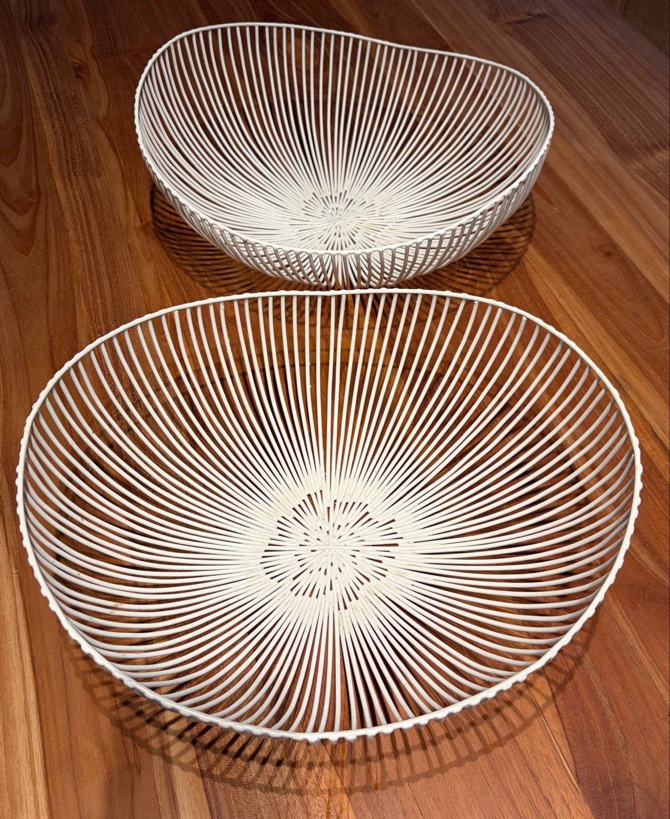 IJzeren ovale mand - Antonio Sciortino design, Huis en Inrichting, Woonaccessoires | Schalen en Manden, Ophalen, Gebruikt, Mand