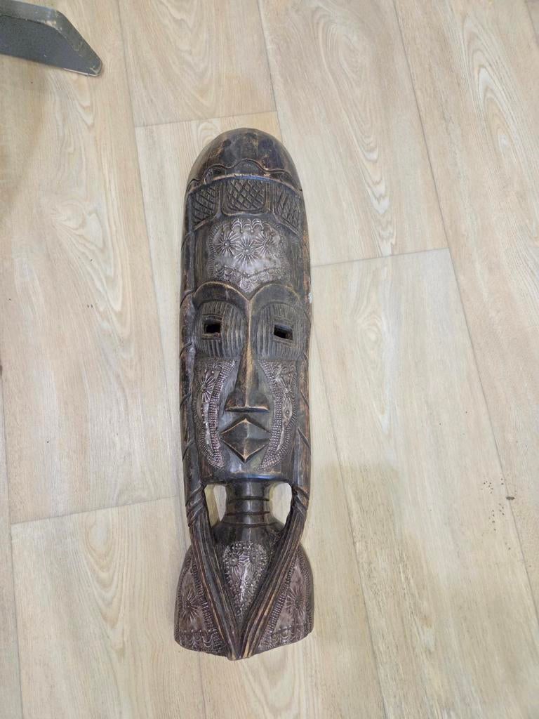 Afrikaans houten masker - 60 cm, Antiek en Kunst, Kunst | Niet-Westerse kunst, Ophalen of Verzenden