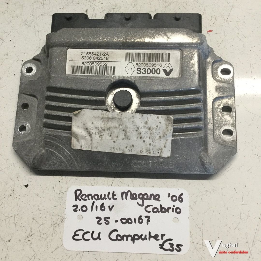 Renault Megane Cabrio 2.0 16v 2006 2500167   ECU  8200509516, Gebruikt, -, -, Ophalen of Verzenden