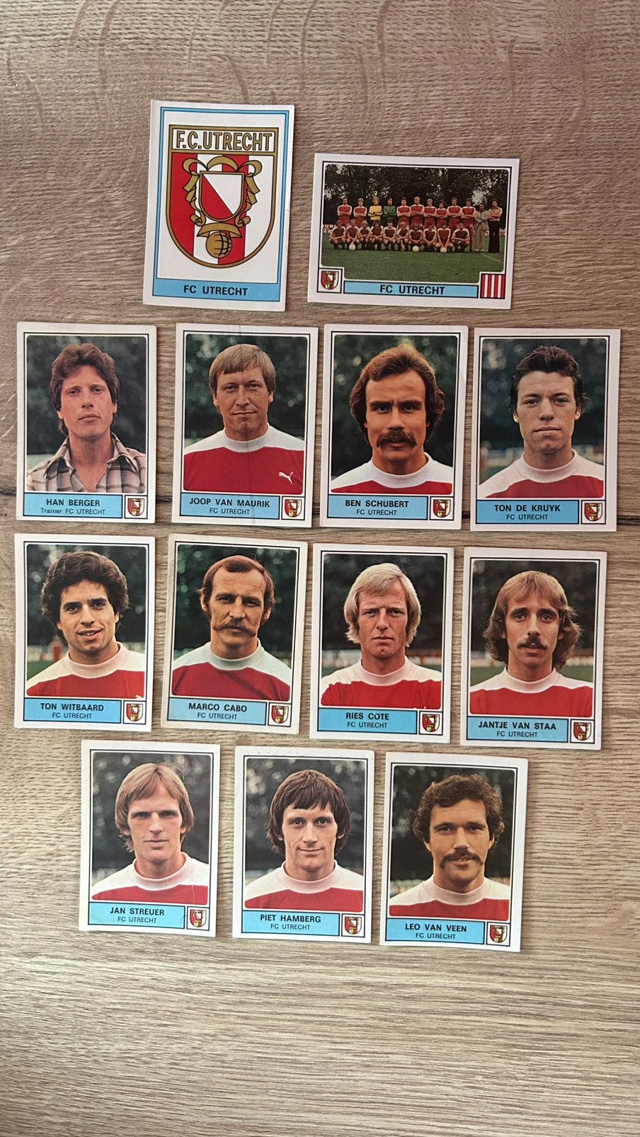 Panini Voetbal 78 plaatjes FC Utrecht 13x, Ophalen of Verzenden, Zo goed als nieuw, Meerdere plaatjes