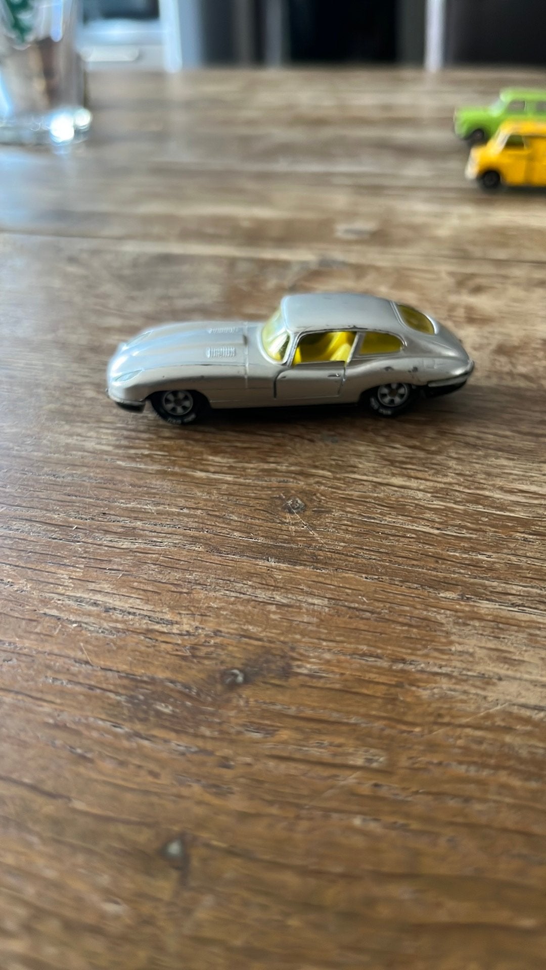 Vintage Siku V294 Jaguar E-Type 2+2 metallic zilver, Ophalen of Verzenden, Gebruikt, Auto