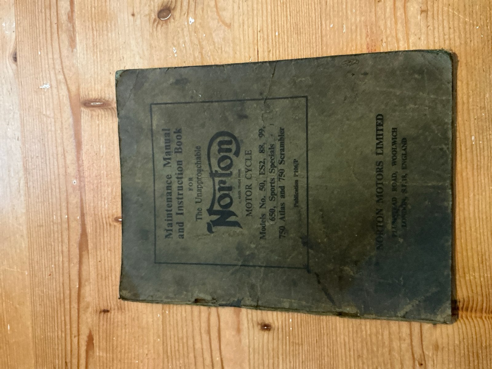 Norton Motorfiets Onderhouds- en Instructieboek, Ophalen of Verzenden, Overige merken