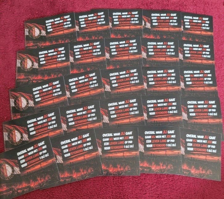 Feyenoord Rotterdam Stickers - Overal waar jij gaat, Ophalen of Verzenden, Nieuw, Meerdere stickers