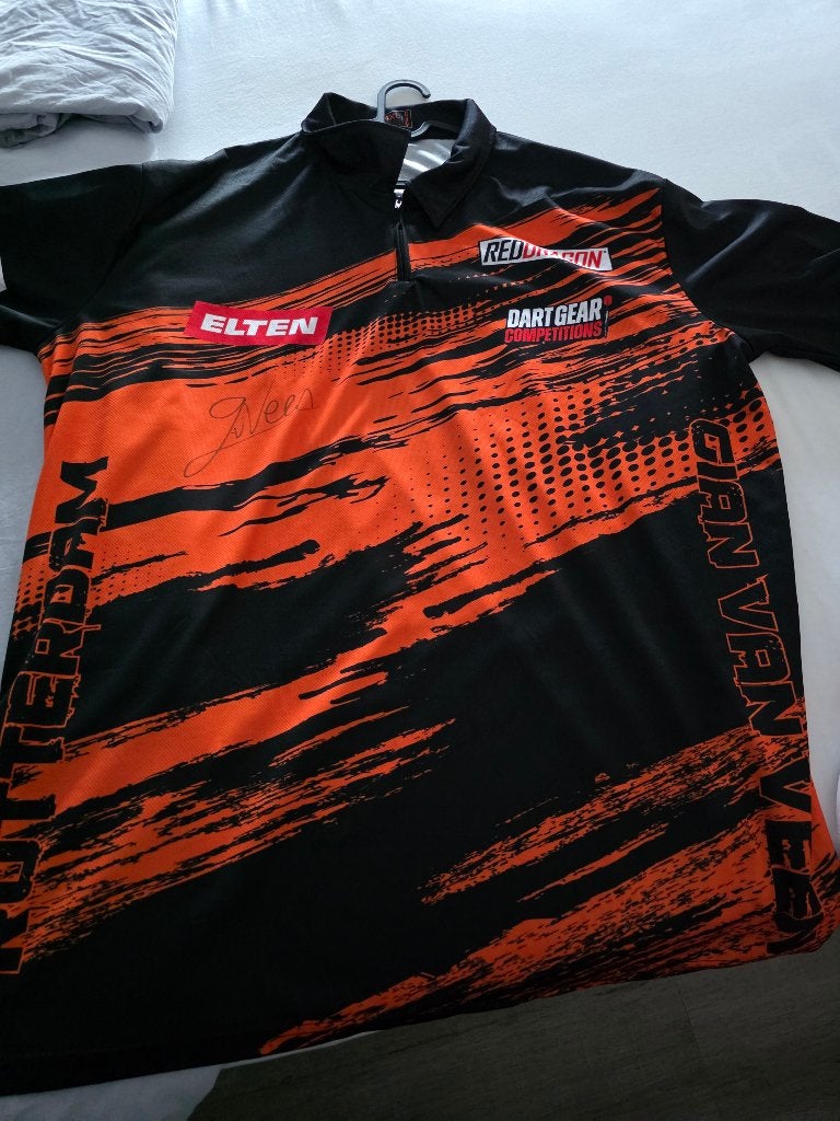 Gian van Veen dartshirt Premier Leaque 2026 incl. handtek., Sport en Fitness, Verzenden, Zo goed als nieuw, Overige typen