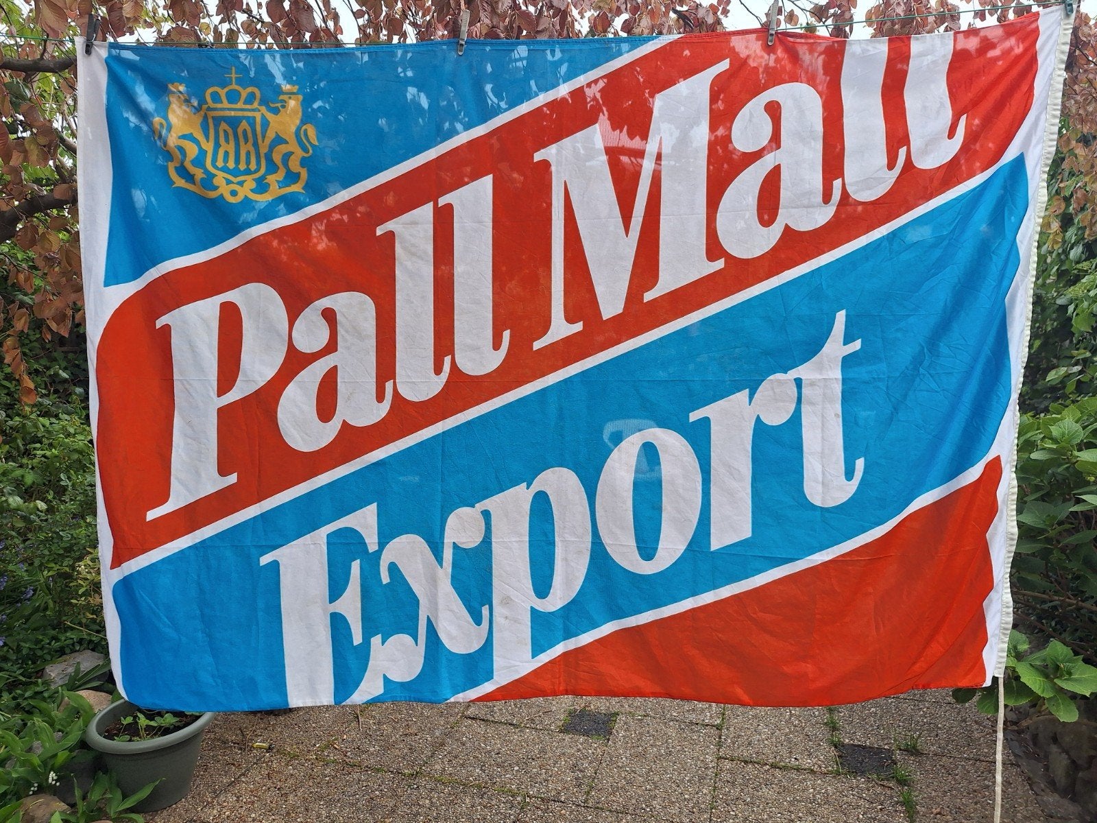 Unieke Pall Mall Export Vlag NIEUWSTAAT (190x135cm), Diversen, Vlaggen en Wimpels, Ophalen of Verzenden