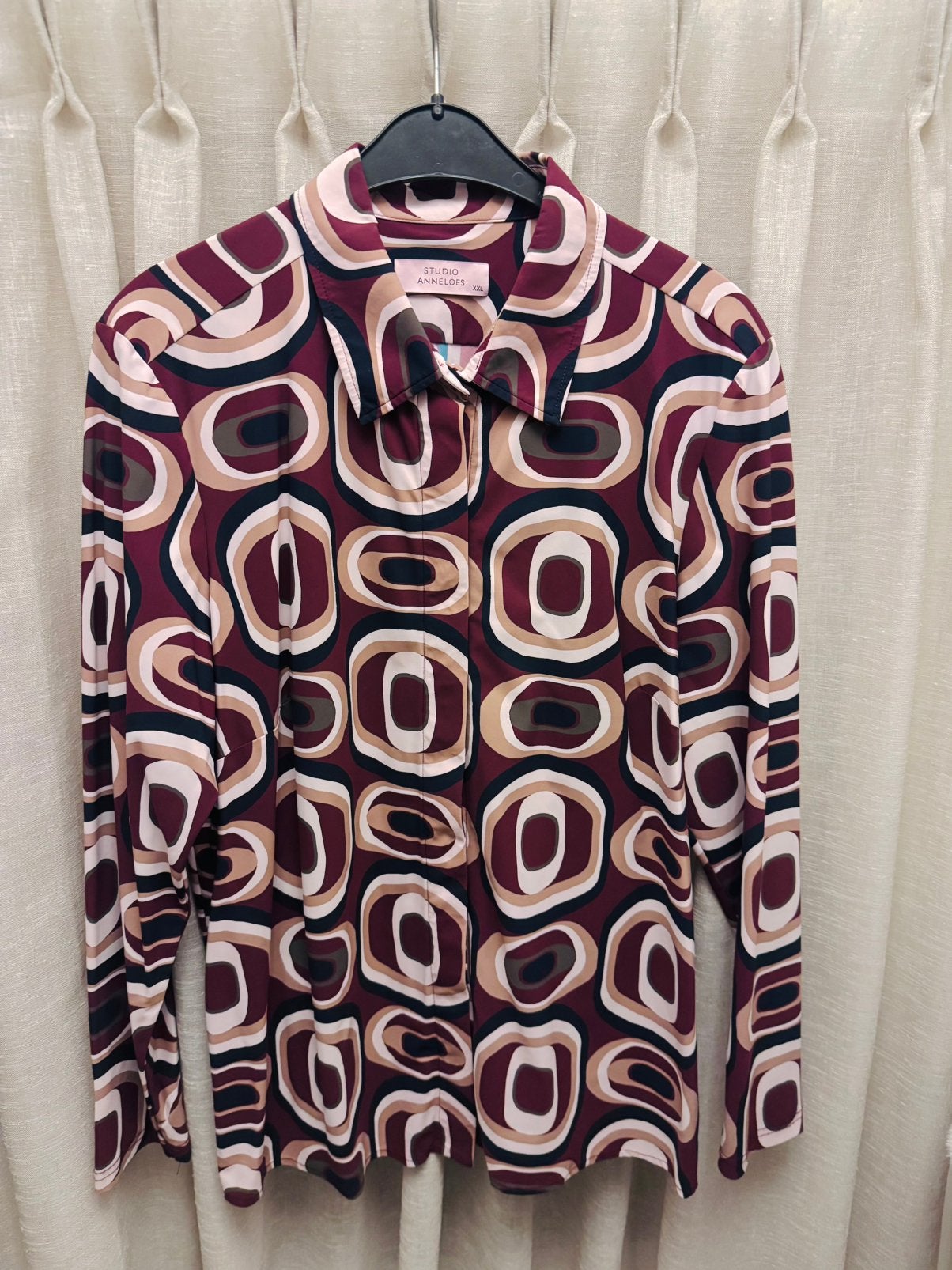 Studio Anneloes Poppy retro shirt blouse maat XXL, Verzenden, Zo goed als nieuw, Maat 46/48 (XL) of groter, Meerkleurig
