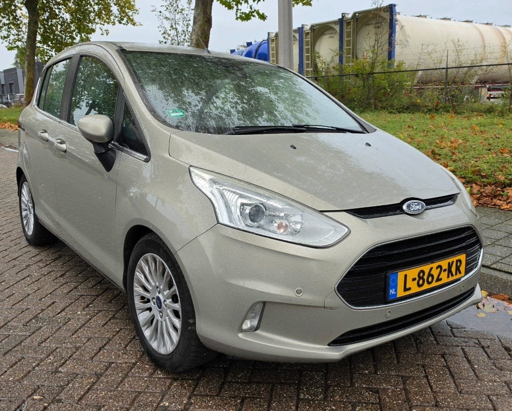 Ford B-Max Titanium 1.0 EcoBoost | Trekhaak | Motorschade, Auto's, Voorwielaandrijving, 125 pk, Overige kleuren, Leder
