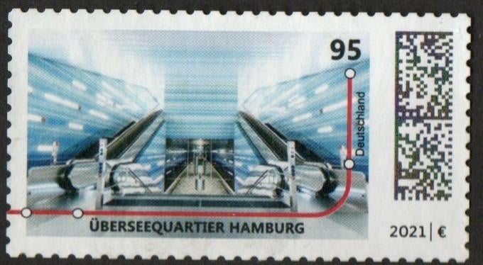 Duitsland 2021 - Waarde 95 - Hamburg., Verzenden, BRD, Gestempeld