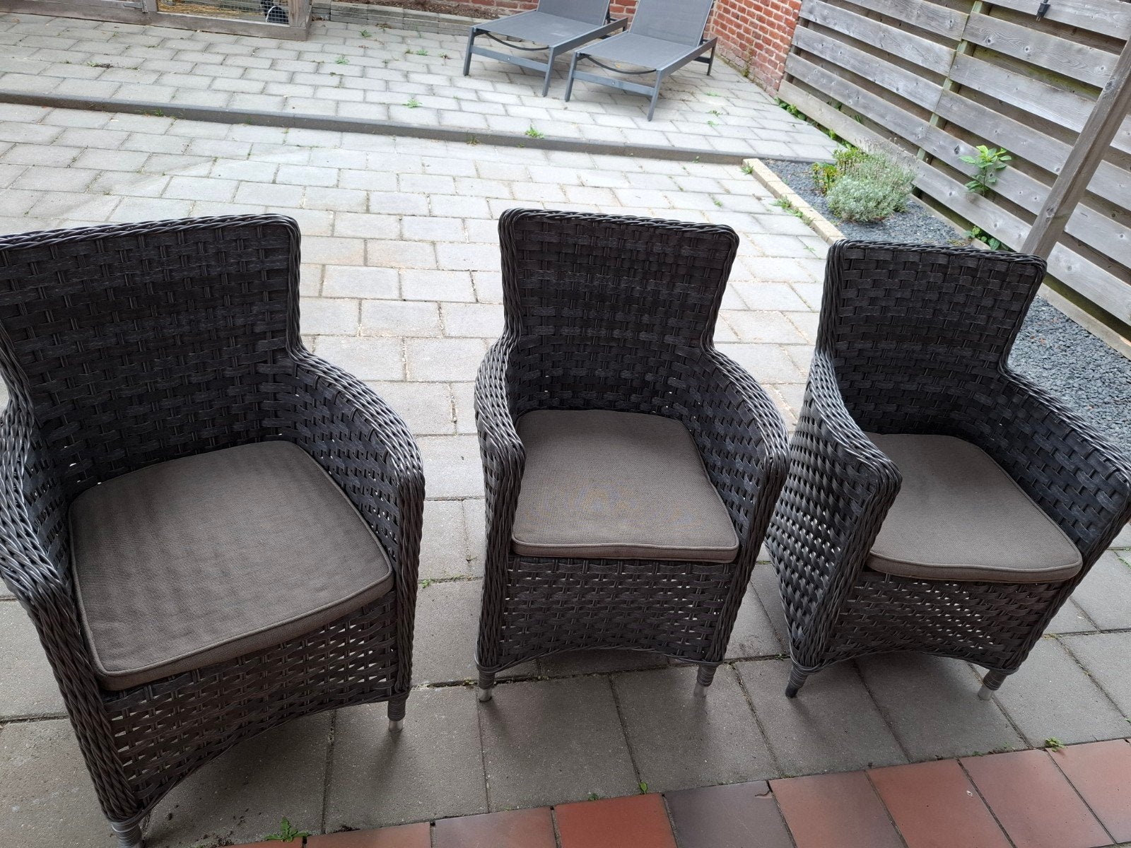 6 Bois Le Duc tuinstoelen met kussens, Ophalen, Gebruikt, Wicker