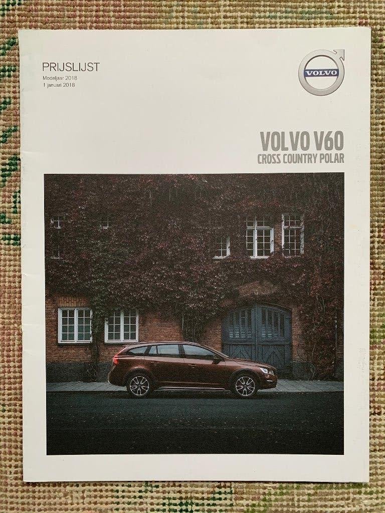 Nederlandse prijslijst Volvo V60 Cross country polar 2018, Volvo, Nieuw, Volvo, Ophalen of Verzenden