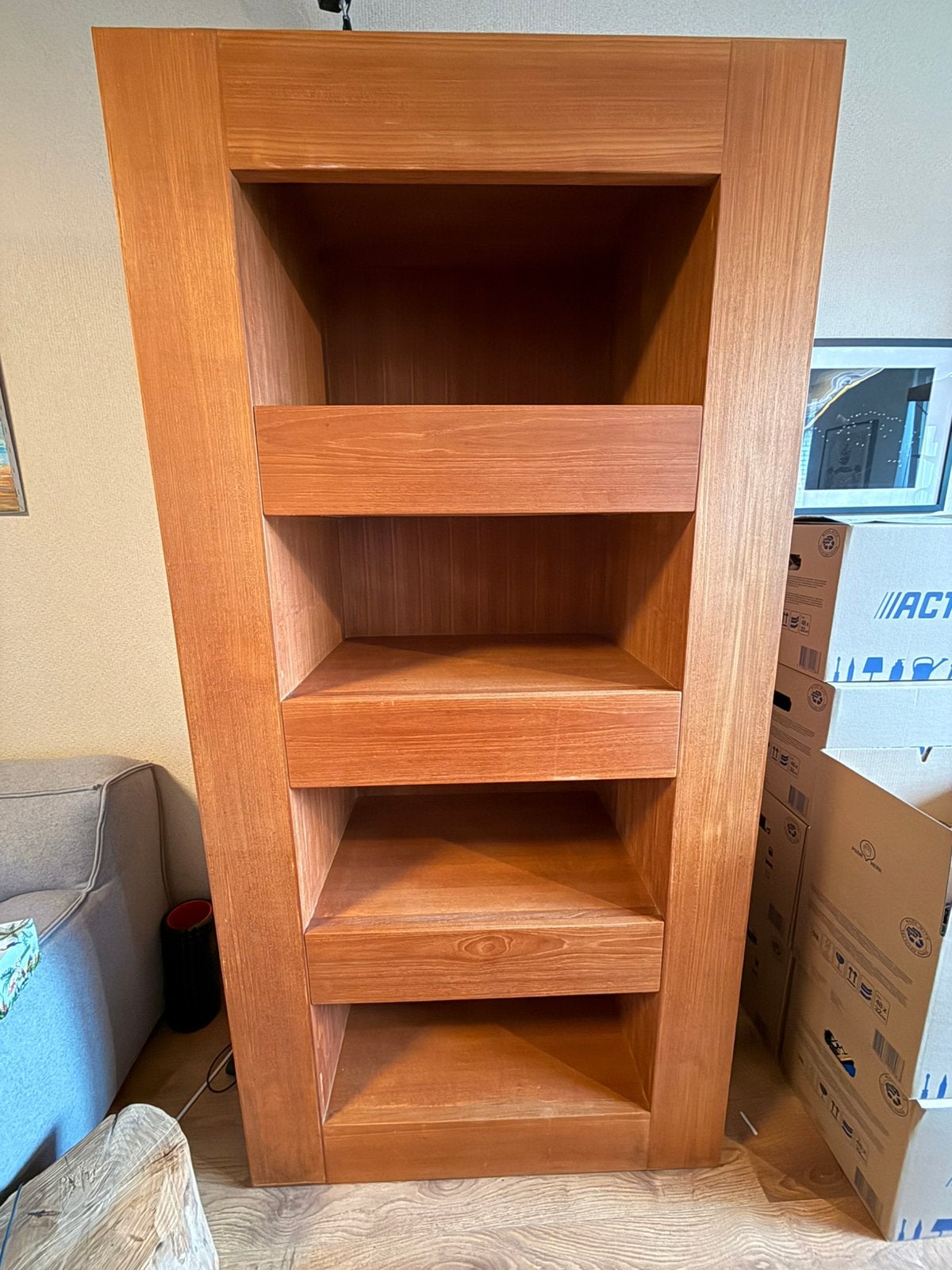 Prachtige Teak houten Kast met verborgen opbergruimtes, Huis en Inrichting, Kasten | Boekenkasten, Gebruikt, 100 tot 150 cm, 200 cm of meer