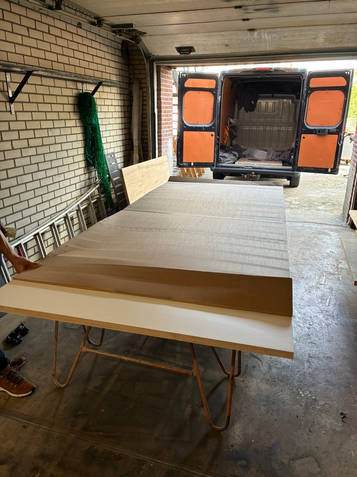 Meubelplaat berken multiplex 1 kant HPL wit anderekant blank, Ophalen, Nieuw