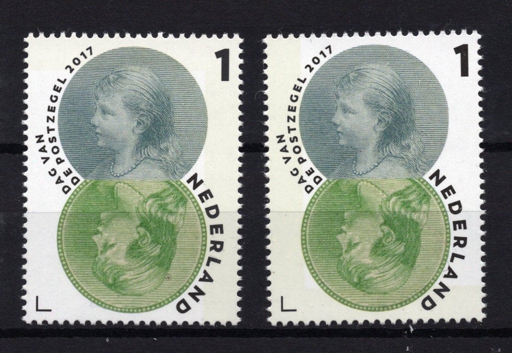 2 Verschillende zegels Dag van de Postzegel 2017 NVPH 3587, Postzegels en Munten, Ophalen of Verzenden, Na 1940, Postfris