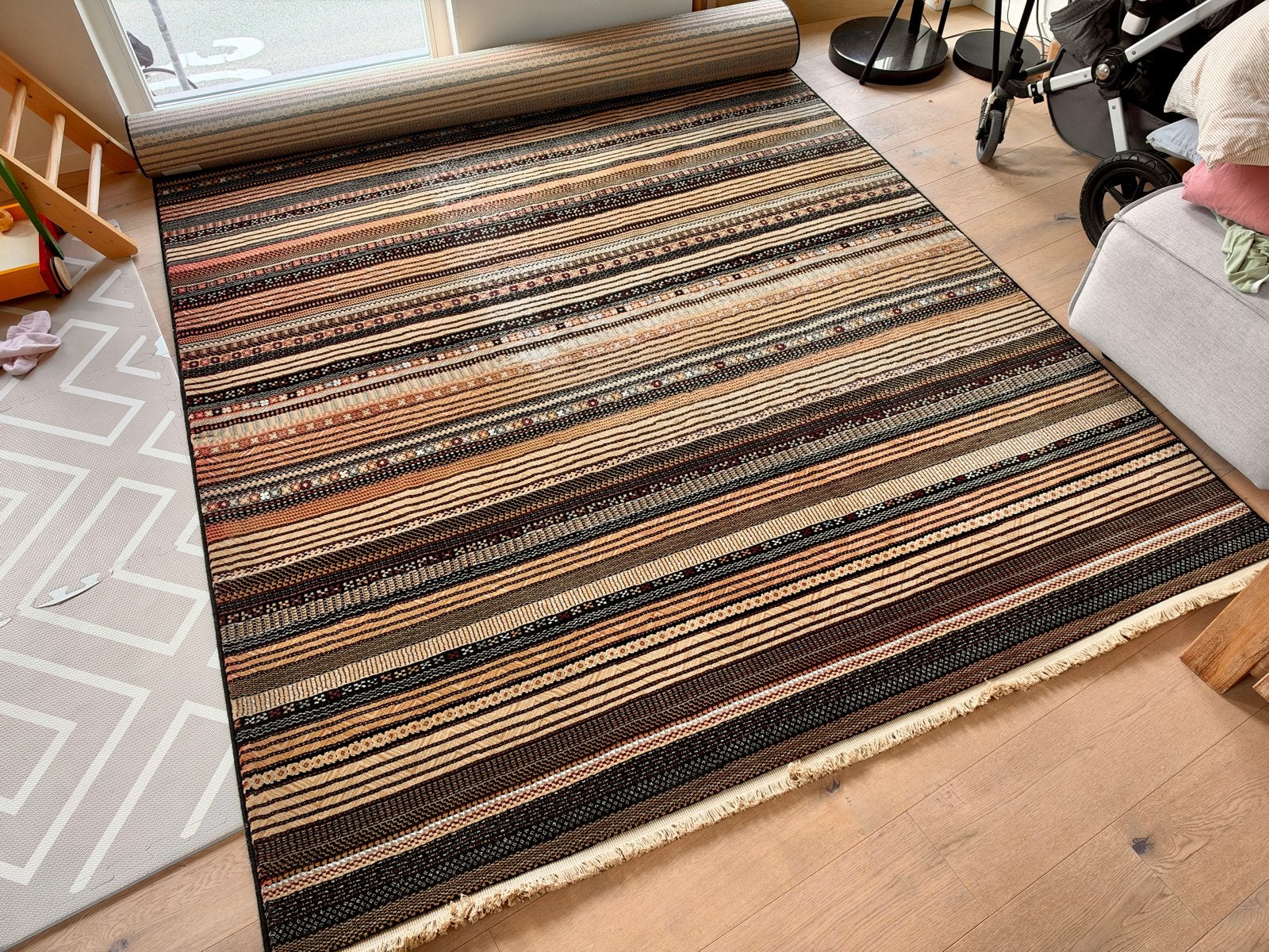 Zuiver Nepal Vloerkleed 200x295 cm, Ophalen, Beige, 150 tot 200 cm, 200 cm of meer