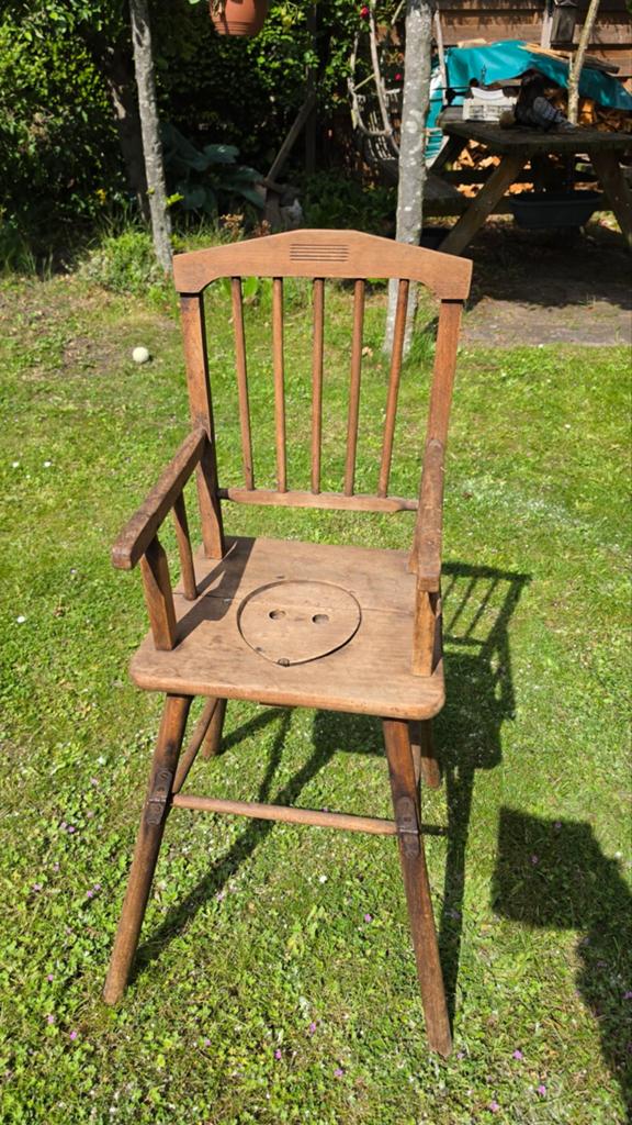 Antieke houten kinderstoel / potje stoel, Ophalen of Verzenden