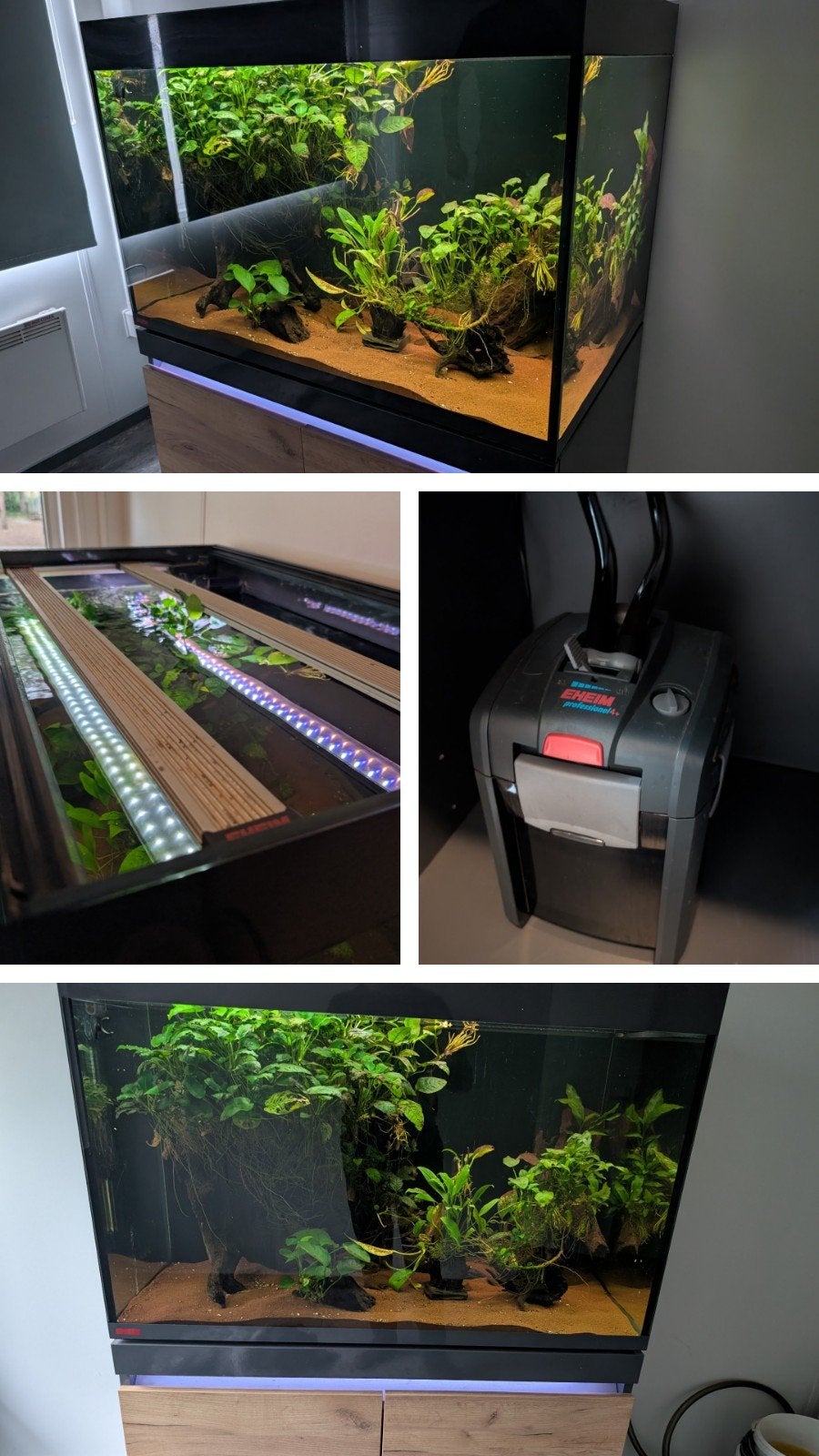 Eheim Experia 330 aquarium met meubel + Eheim Professional 4, Ophalen, Gebruikt, Inclusief deksel, Leeg aquarium