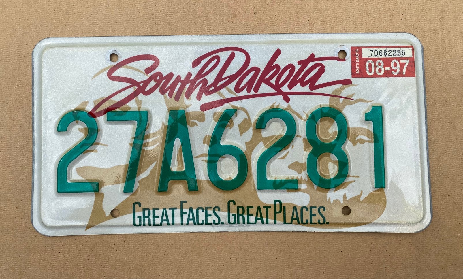 Kentekenplaat USA South Dakota, Verzamelen, Ophalen of Verzenden, Gebruikt, Auto's