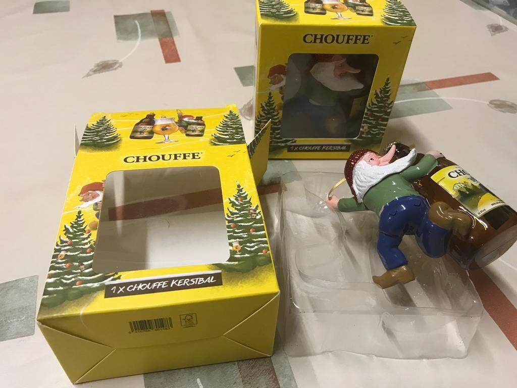 Chouffe kerst ornamenten,2 voor 15€, Ophalen of Verzenden, Nieuw, Overige typen