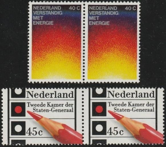 Nederland 1128-1129 paren h energie en verkiezingen., Postzegels en Munten, Postzegels | Nederland, Verzenden, Postfris