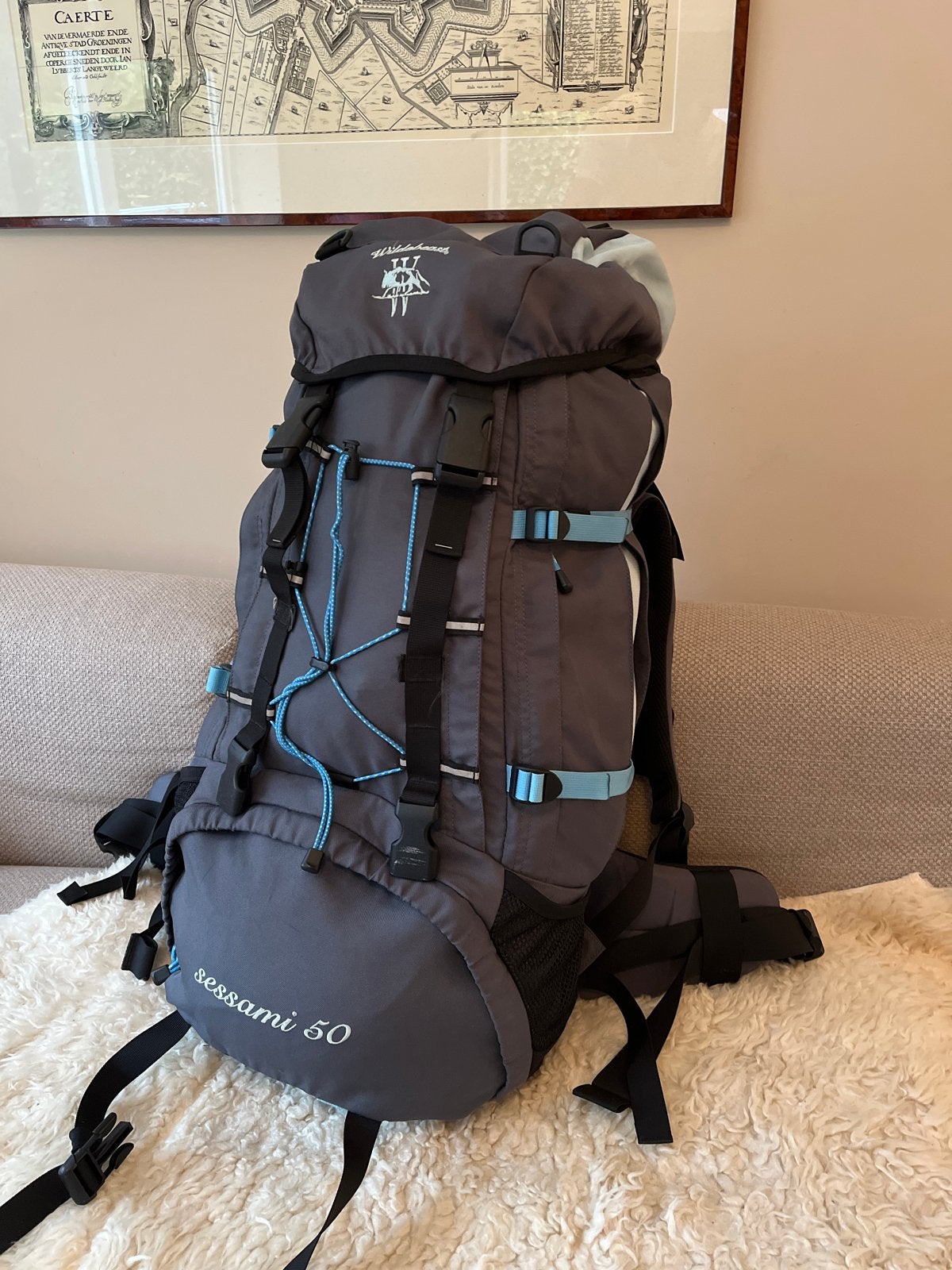 Sessami 50 liter trekkingrugzak / bergrugzak /wandelrugzak, Ophalen, Zo goed als nieuw, Rugzak